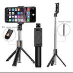 4-in-1 Tripod Selfie Stick Black ABS