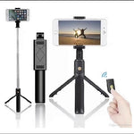 4-in-1 Tripod Selfie Stick Black ABS