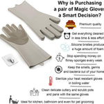 Turquoise Silicone Dish Washing Gloves