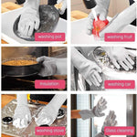 Turquoise Silicone Dish Washing Gloves