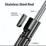4-in-1 Tripod Selfie Stick Black ABS