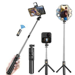 4-in-1 Tripod Selfie Stick Black ABS