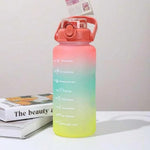 3-Picce Gradient Water Bottles Set for Gym Office All Use